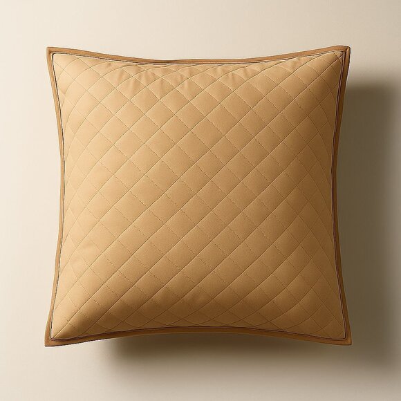 Ralph Lauren Home Other - Ralph Lauren Modern Equestrian Cromwell Quilted One European Sham Camel 26x26 IN
